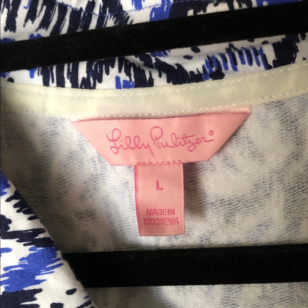 Lilly Pulitzer Oh My Cod Beckon Blue Skipper Dress Women’s Size Large - Picture 4 of 13